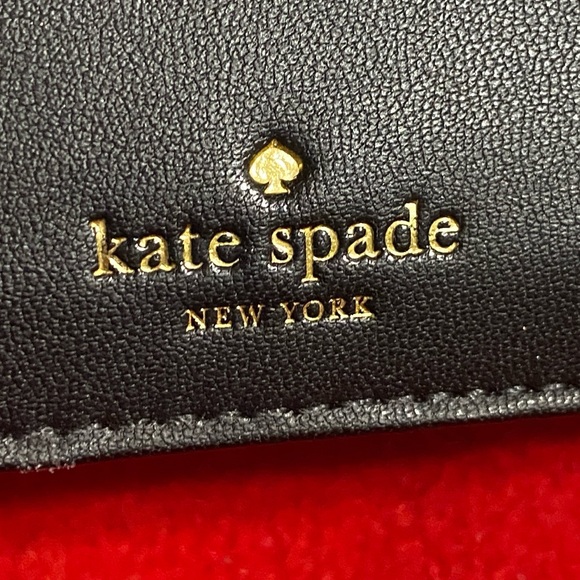 NWOT Kate Spade bi-fold wallet.Grove Street Leopard print. Black / Brown - Picture 6 of 16